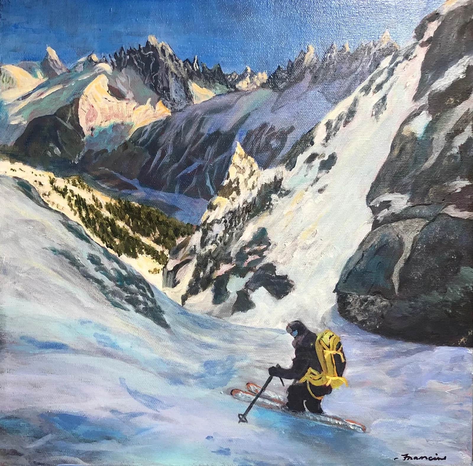 Skiing at the Swiss Alps